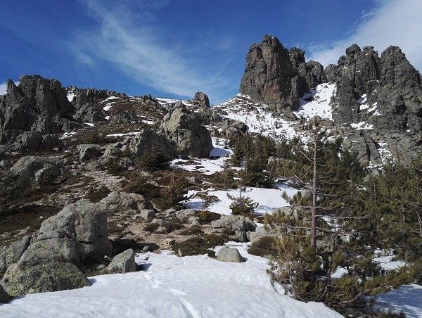 Schnee auf Korsika