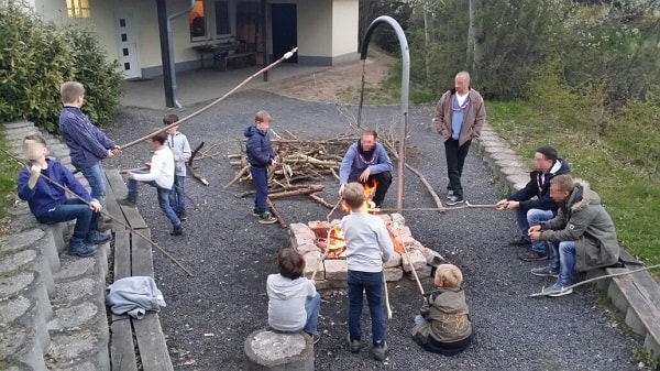 Grillen auf dem Feuer